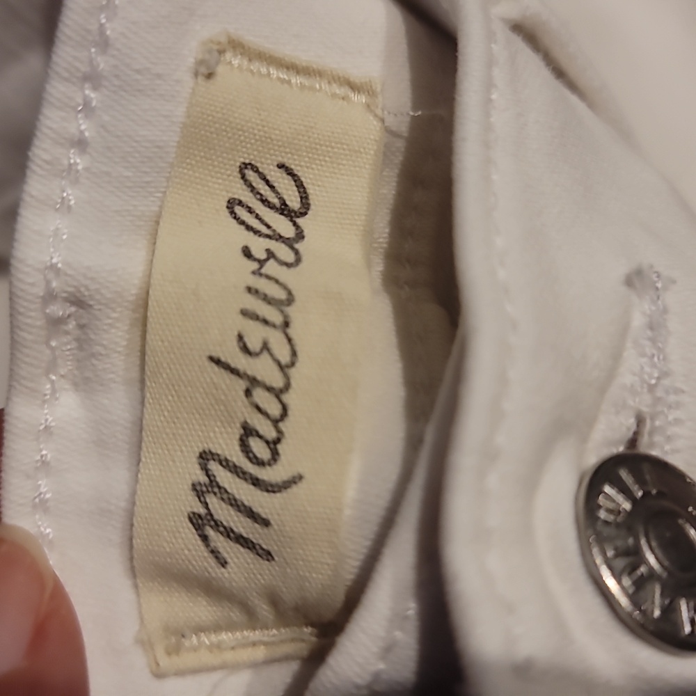 Madewell Stone Pipe Crisp White Jeans - Picture 2 of 6